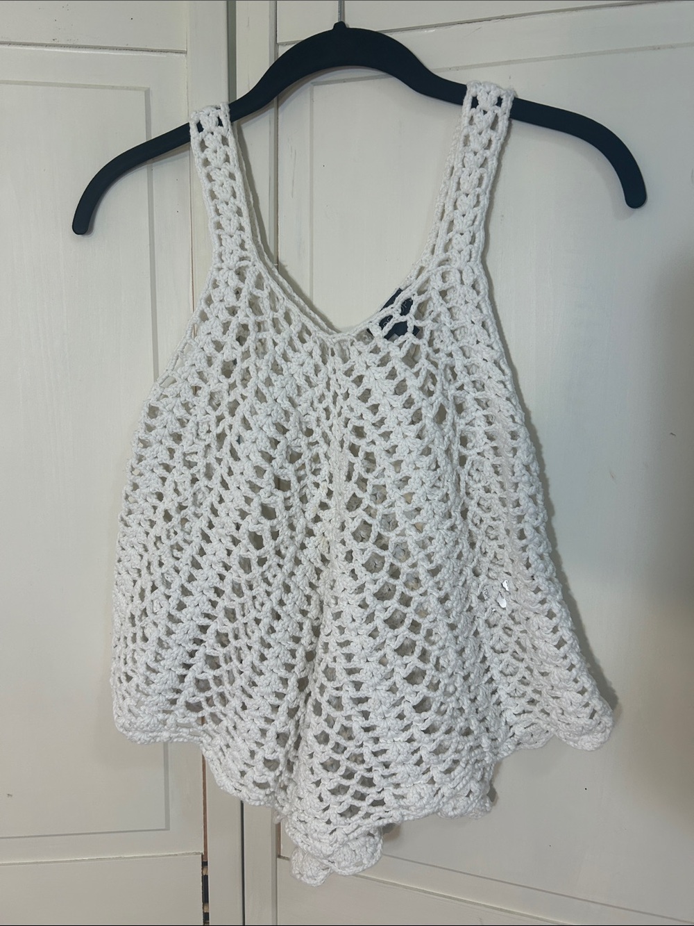 Topshop Open Knit Sleeveless Tank Size M